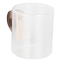 Pikkukuva 3 / 5: Lämpöä kestävä lasinen kahvikuppe, puukahvalla, kotiin, matkalle, keittiöön, ravintolaan, 280ml