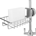 Miniatyrbillede 2 af 5: Hane Stativ Opbevaringsstativ, Køkkenvask Organizer, Rustfrit Stål Hane Svampeholder Vask Caddy Organizer til Køkken & Badeværelses Tilbehør