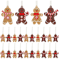 Miniatyrbild 1 av 5: Traditionella Dekorations Mini Pepparkaks Julgransprydnader, 24 Delar Flerfärgade Blandade Pepparkaksfigurer för DIY Dekor, Mjuk PVC Gummi