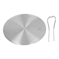 Miniatyrbilde 2 av 8: Varmefordelerplate i rustfritt stål Induksjonsplate Elektrisk induksjonskomfyr Diffusoradapter for hjemmekjøkken 18# 17,5 cm / 6,9 tommer