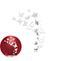 Miniatyrbillede 1 af 7: 30x Butterfly Kombination 3D Spejl Vægsticker Udgående