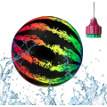 Miniatyrbilde 1 av 5: 20,4 cm oppblåsbar vannmelonball i PVC - for svømmebasseng - interaktiv - for strender, sommer, utendørsfester (farge)