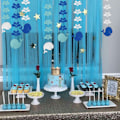 Miniatyrbild 5 av 7: Glittrande blå val bubbla sommar strand hav bubbla fest