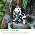Miniatyrbild 3 av 5: Handmålade Samlarfigurer Motorcykel Tomte Utomhusstaty, Vattentät Unik Trädgårdstomte Staty För Inomhus Utomhus Dekor, Poly Resin