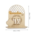 Miniatyrbild 6 av 8: Ramadan Nedräkningskalender Trä Dekorativ Prydnad DIY Eid Kalender för Hemfest Semester Typ A