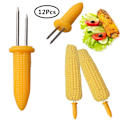 Miniatyrbillede 1 af 2: 12 stk. Rustfrit Stål BBQ Majs Holdere Spidser Prongs Majs På Kolbe Holdere Grill Ny