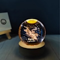 Miniatyrbillede 4 af 5: Krystal Kugle Natlampe til Børn med Varmt LED Lysbase og