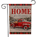 Miniatyrbild 1 av 7: God Jul Utomhus Gårdsprydnader, Dubbelsidigt Mönster, Hållbar Flagga med Polyestermaterial, Enkel Installation, Blekningsbeständig för Hemmet
