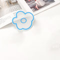 Miniatyrbillede 4 af 5: Akryl Blomst Coaster Varmeisolering Sød Blomst Transparent Stabil Antislip Akryl Coasters Blå