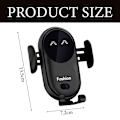 Miniatyrbillede 3 af 5: Trådløs Bilopladerholder, Sød Biltelefonholder, Automatisk Klemning Luftventil Instrumentbræt Smart Telefonholder (Sort)