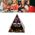 Miniatyrbild 2 av 5: 5 cm Pyramid Positiv Energi Healing Kristall Pyramid Meditation Organisk Sten Pyramid Zodiak Energi Generator Skorpion
