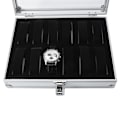 Miniatyrbillede 5 af 5: 12 Række Aluminium Rektangulær Ur Smykke Display Opbevaring Organizer Box (12 Rækker)
