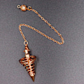 Miniatyrbilde 4 av 6: Kobberbelagt Vortex Point Pendul for Divinasjon og Healing