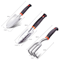 Miniatyrbilde 5 av 5: Minispade for potting, planteblomster, løsning av jord, blomsterspade, hagearbeid, planting av sukkulenter, tredelt sett