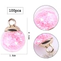Miniatyrbilde 2 av 6: 100 stk Fargerike Glasskuler Henger Glass Charms med Små