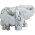 Miniatyrbild 3 av 4: Rosenkvarts Elefant Fickstaty Köksväktare Healing Figur