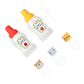 Miniatyrbillede 4 af 5: Plastik Mini Bento Soy Sauce Flasker Klem Salatdressing Flasker Bærbare Saucebeholdere