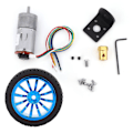 Pikkukuva 2 / 8: DIY-kooderivaihteinen moottori asennuskiinnikkeellä 65 mm pyöräpaketti älyautolle robotille DC12V (100RPM)