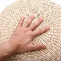 Pikkukuva 6 / 8: Tuolin istuinmatto, ruohomatto, tyyny, beige, käsintehty, pyöreä