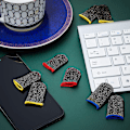 Miniatyrbild 5 av 6: 12st Game Finger Sleeves, reducerad friktion, svart + gul