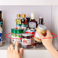 Miniatyrbild 1 av 6: Lazy Susan Organizer för köksskafferi, kylskåp, skåp, Premiumkvalitetsplast, Klar Lazy Susan, Runda släta kanter för säkerhet, 360° roterande