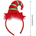 Miniatyrbild 2 av 6: LED Jul Tomte Pannband, Olika Färger Med Elastiskt Band, 2 Stycken Flerfärgade 3D-designer, Mjukt Plyschmaterial För Unisex Barn Vuxna, Ger