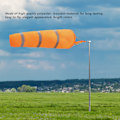 Miniatyrbillede 3 af 5: Reflekterende Vejr Vindstrømpe Vindretningsindikator til Udendørs Lufthavn Farm Have Parker Orange 80CM