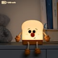 Miniatyrbild 3 av 6: Brödrost Design Tecknad Mat Silikon Nattlampa för Barnrum, Mjuk Lugnande Glöd Uppladdningsbar USB-laddning för Nattlampor Bordslampor Stämningsbelysning
