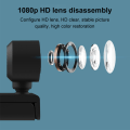 Miniatyrbilde 4 av 5: Webkamera 1080P HD Strøm Video Streaming, Opptak, Konferanser Digitalt Webkamera HDR Video med Mic for PC, Bærbare og Stasjonære