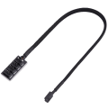 Miniatyrbillede 2 af 8: 4-polet PWM Fan Hub, 4-polet Stik til CPU Fan PC Fan Hub