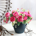 Miniatyrbild 5 av 7: 3 Buketter Konstgjorda Blommor Utomhus UV-Resistenta Falska Blommor