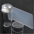 Miniatyrbillede 6 af 7: Klar Gelé Blød Silikon Neglekunst Stempling Stempler med Låg Skraber Billede Plade Manicure Værktøjer DIY Polish Kit (2 sæt)
