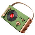 Miniatyrbillede 5 af 5: Grøn Udendørs Bluetooth Højttaler Bærbar Dekorativ Høj Lydkvalitet USB Sticks Support Retro Bluetooth Højttaler til Stue Kontor