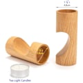 Miniatyrbild 2 av 6: Tealight-ljusstake, ljusstakar i trä för bord, set med 2
