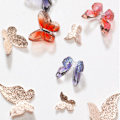 Miniatyrbild 3 av 5: 3D Fjärilsnagel Charm 3D Harts Butterfly Blandad Form Nagelkonst Dekoration med AB Nagelkonst Strass för DIY Nagelkonst Design