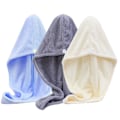 Miniatyrbild 1 av 5: 3-pack mikrofiberhårhandduk, absorberande, snabbtorkande hår