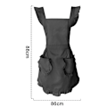 Miniatyrbilde 2 av 5: Retro Justerbar Rufflet Forkle med Lommer, Small til Plus Size L