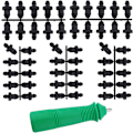 Miniatyrbild 1 av 6: Irrigationsrörsplugg, droppbevattningsändförslutning, kemikaliebeständig hullingplugg, designad för utomhusvattningstillbehör, 50 st bevattningsrör