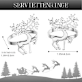 Miniatyrbild 6 av 7: Servettringar med hjortdesign, unikt julelement, bröllopsdekorationer med lättrengjorda metallservettringar för formella middagar och speciella tillfällen