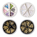 Miniatyrbillede 1 af 5: Neglecharms med flad bagside - Rhinestones