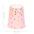 Pikkukuva 5 / 5: Paperikupit Minimalistiset Kultaiset Pisteet Kertakäyttökupeille Juhliin, Syntymäpäiville, Kihlattumuksille - Vaaleanpunainen