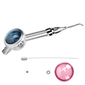 Miniatyrbillede 2 af 8: Metal Tandprofy Poleringsinstrument Tandpolering Håndstykke Tandrensning Jet Luftpoleringsapparat 2 Huller
