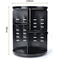 Miniatyrbillede 4 af 8: Makeup Opbevaring 360 Graders Roterende 8 Lag Rund Kosmetik Organizer (Sort)