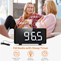 Miniatyrbillede 3 af 8: Digital vækkeur, vækkeure til soveværelser med FM-radio