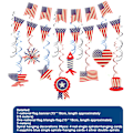Miniatyrbillede 2 af 5: 4. juli Patriotiske Festdekorationer Sæt, USA Flag
