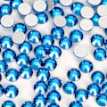 Miniatyrbillede 1 af 5: Krystal Flatback blå rhinestones til neglekunst