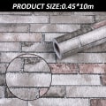 Miniatyrbillede 2 af 5: Tekstureret 3D murstens tapet peel and paste tapet