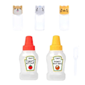 Miniatyrbillede 3 af 5: Plastik Mini Bento Soy Sauce Flasker Klem Salatdressing Flasker Bærbare Saucebeholdere