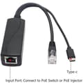 Miniatyrbilde 2 av 5: 2-pakning 5V Gigabit PoE Splitter, USB Type C, 48V til 5V 2.4A Adapter, IEEE 802.3af Kompatibel