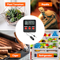 Miniatyrbild 5 av 5: Essential Digital Hygrometer Termometer Mätare För Reptilterrarium, Noggrann Övervakning Inomhus Utomhus Temperatur Fuktighetsmätare, Snabb Respons
